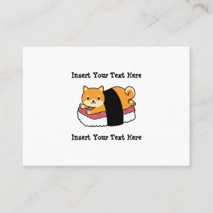 Sushi Shiba Inu - Cute Dog Japanese food Business Card