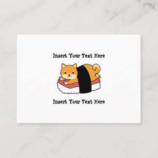 Sushi Shiba Inu - Cute Dog Japanese food Business Card