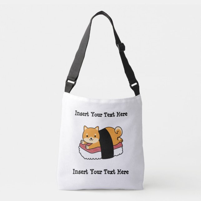 Sushi Shiba Inu - Cute Dog Japanese Food Crossbody Bag (Front)