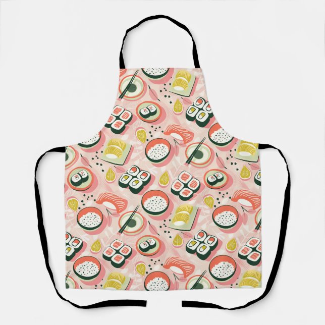 Sushi Splash Design for the Foodie or Sushi Lover Apron (Front)