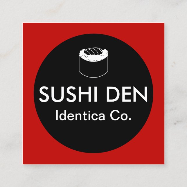 sushi square business card (Back)