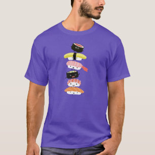 Sushi Stack - Fun Tower of Kawaii Sushi Friends T-Shirt
