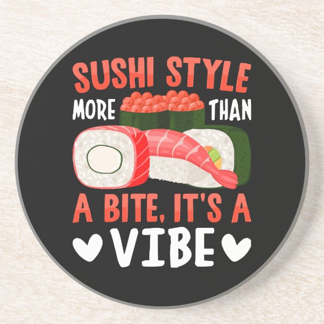 Sushi Style More Than a Bite Coaster (Front)