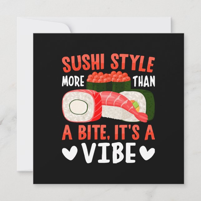 Sushi Style More Than a Bite Invitation (Front)