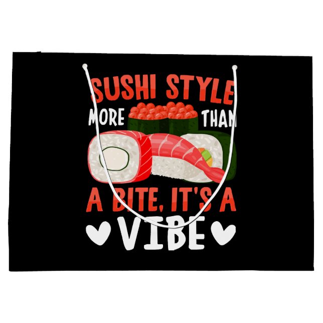 Sushi Style More Than a Bite Large Gift Bag (Back)