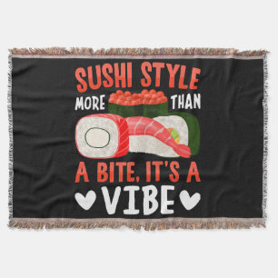 Sushi Style More Than a Bite Throw Blanket