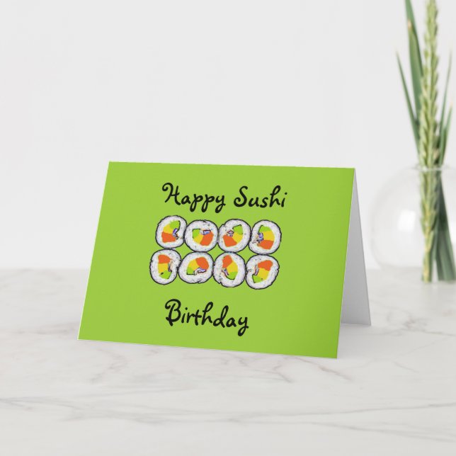 Sushi Sushi Birthday Card (Front)