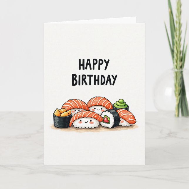 Sushi Sweet Birthday Card (Front)