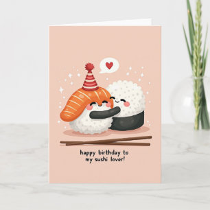 Sushi Sweet Birthday Illustration Card