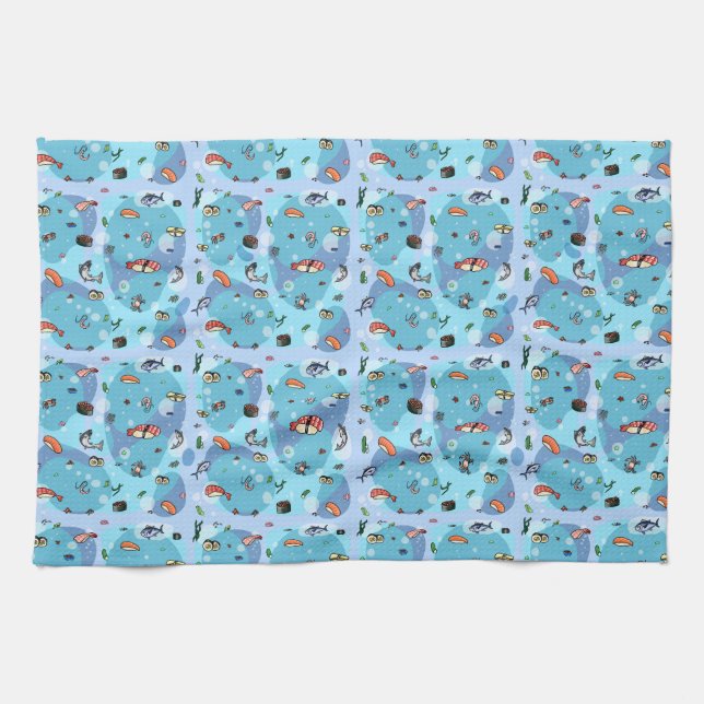 Sushi Tea Towel (Horizontal)