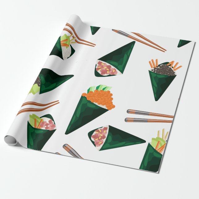 sushi temaki wrapping paper (Unrolled)