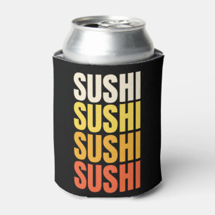 Sushi text design can cooler