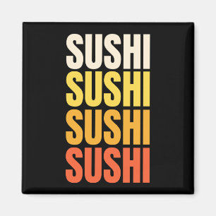 Sushi text design magnet
