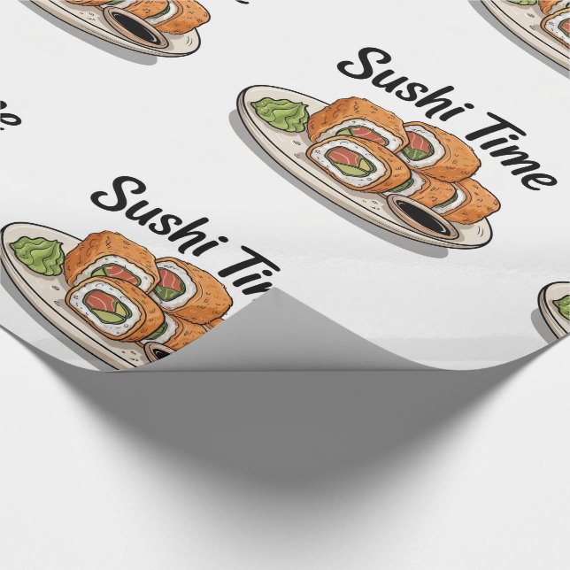 Sushi Time Wrapping Paper (Corner)