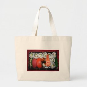 Sushi Tray Large Tote Bag