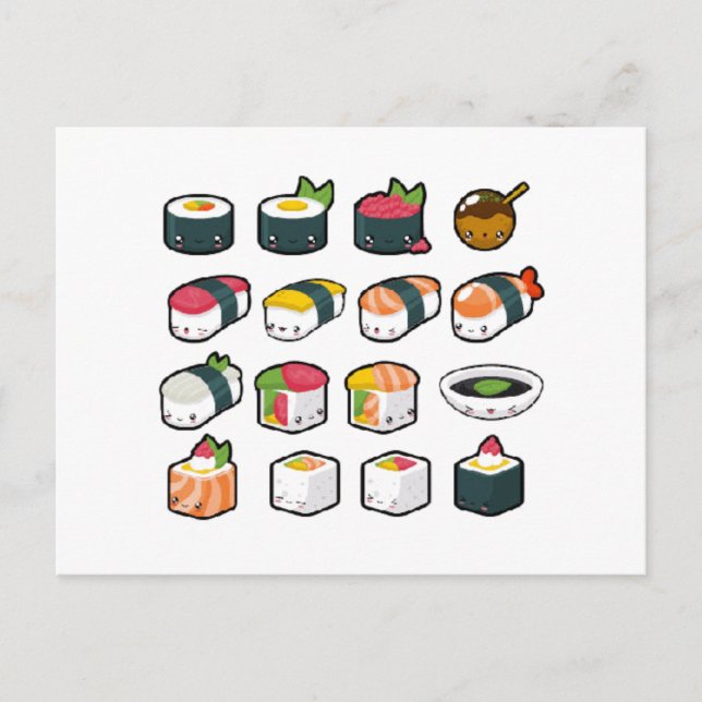Sushi Variety Postcard (Front)