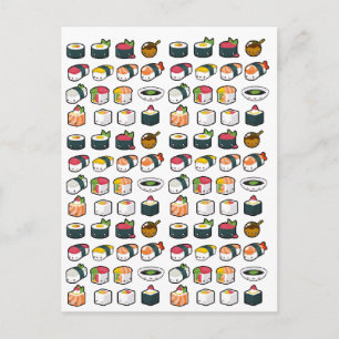Sushi Variety Postcard