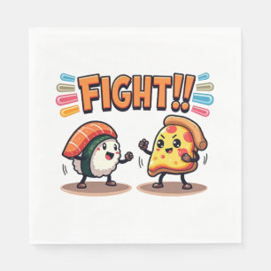 Sushi vs Pizza Napkin