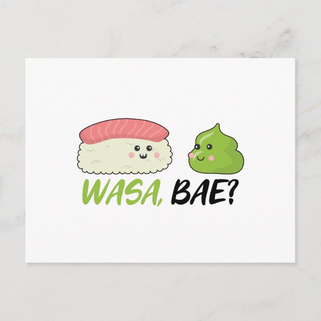 Sushi Wasabi | Japanese Food Japan Gifts Postcard (Front)