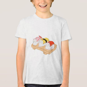 Sushimeow: Purrfection on a Platter Tri-Blend Shirt