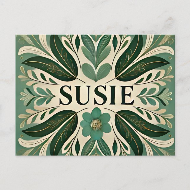 SUSIE ~ Oozing Pastels ~ 3D Fractal Design ~ Postcard (Front)
