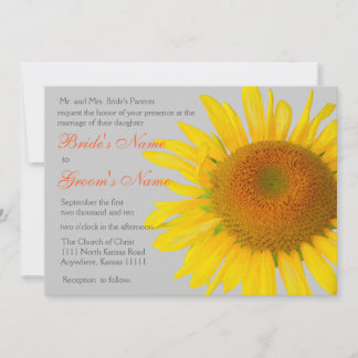 Susnflower 2 Wedding Invitation