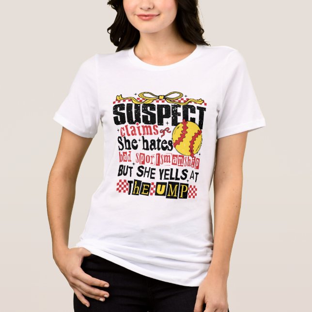Suspect Claims Softball Tri-Blend Shirt (Front)