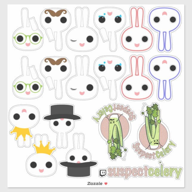 SuspectCelery™ Logo and Official Bunny Bits (Sheet)