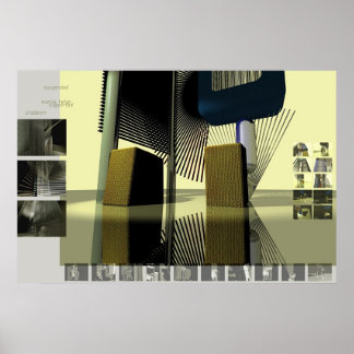 suspended vs. supporting poster