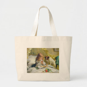 Suspense by Charles Burton Barber Large Tote Bag