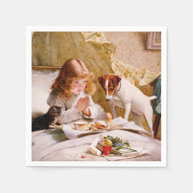 Suspense by Charles Burton Barber Napkin (Front)