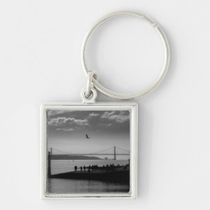 Suspension Bridge in Lisbon Key Ring