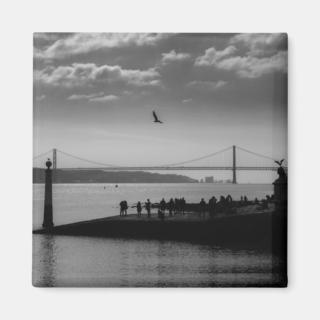 Suspension Bridge in Lisbon Magnet (Front)
