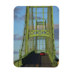 Suspension bridge onto Little Deer Isle Magnet
