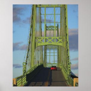 Suspension bridge onto Little Deer Isle Poster