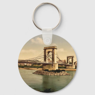 Suspension bridge over the Rhone, Avignon, Provenc Key Ring