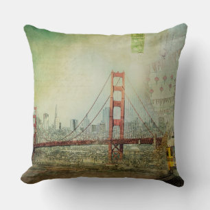 Suspension - Golden Gate Bridge Throw Pillow