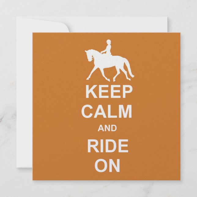 SUSPENSION KEEP CALM 5.25 x 5.25 card (Front)