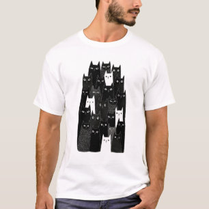 Suspicious Cat Patterns Artistic Aesthetic Gifts T-Shirt