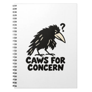 Suspicious Crow Question Mark Notebook
