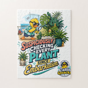 Suspiciously Checking Plants Duck Cruise Jigsaw Puzzle