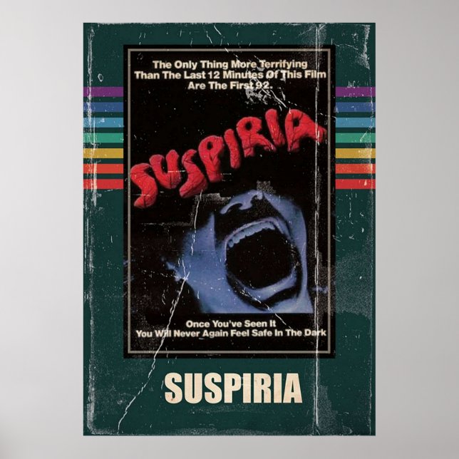 Suspiria 1977 Horror Movie VHS Style Poster (Front)