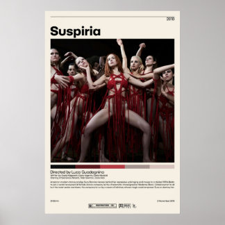 Suspiria  Luca Guadagnino Minimalist Movie Vintage Poster