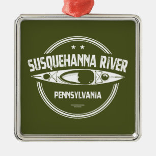 Susquehanna River, Pennsylvania Metal Tree Decoration