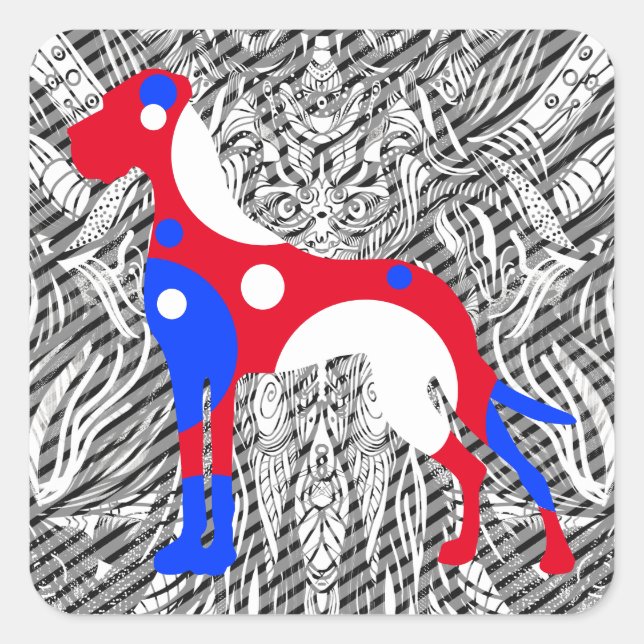 Süße Deutsche Dogge Square Sticker (Front)