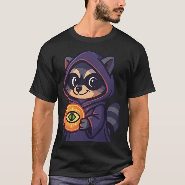 Süßer aber mystischer Waschbär T-Shirt (Front)