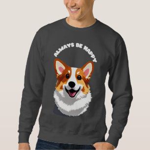 Süßer Corgi zum glücklich sein Sweatshirt