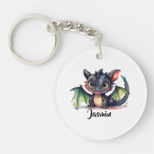 Süßer Dabydrache lächelt Key Ring