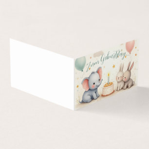 Süßer Geburtstagsgruß mit Tierfreunden