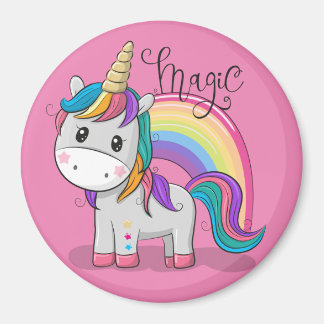 Süßes Einhorn Unicorn mit großen Augen Magnet